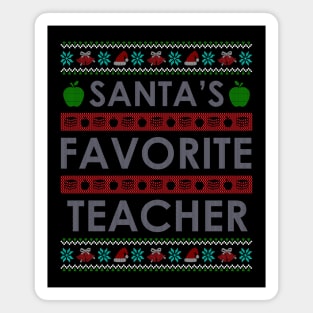 Santa's Favorite Teacher Magnet